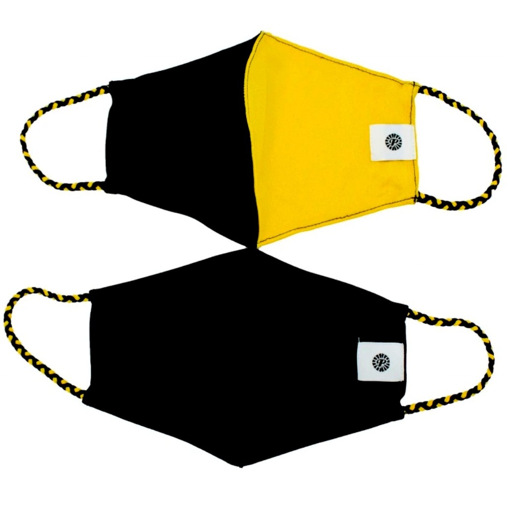 POMCHIES Face Masks - 2 PACK - Black/Yellow